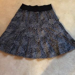 Flounced pull on skirt